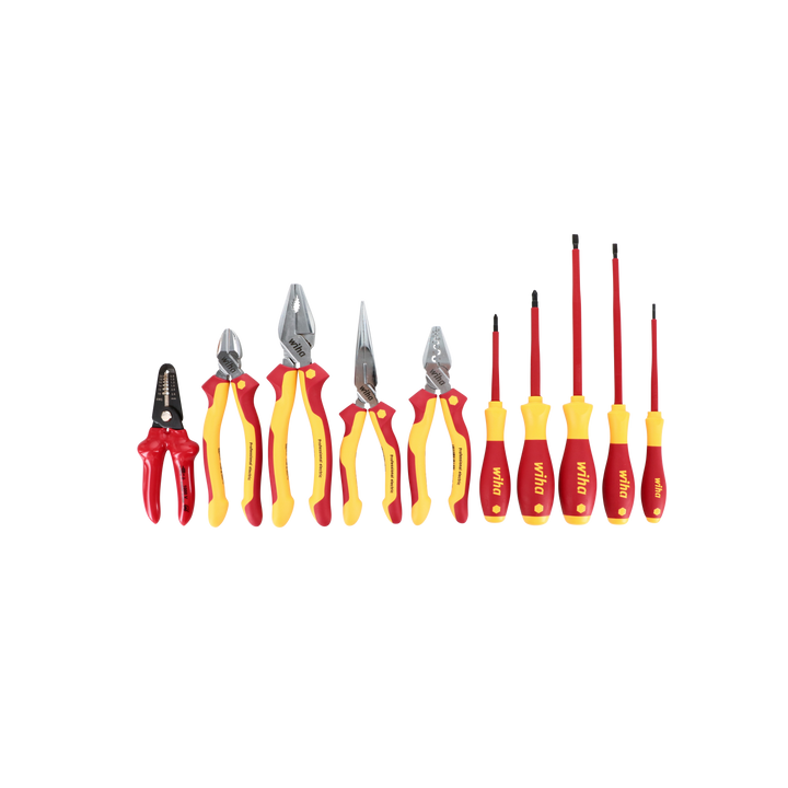 Wiha Tools 32868 Insulated Pliers / Slotted / Phillips Screwdriver Set, 10 Pc.