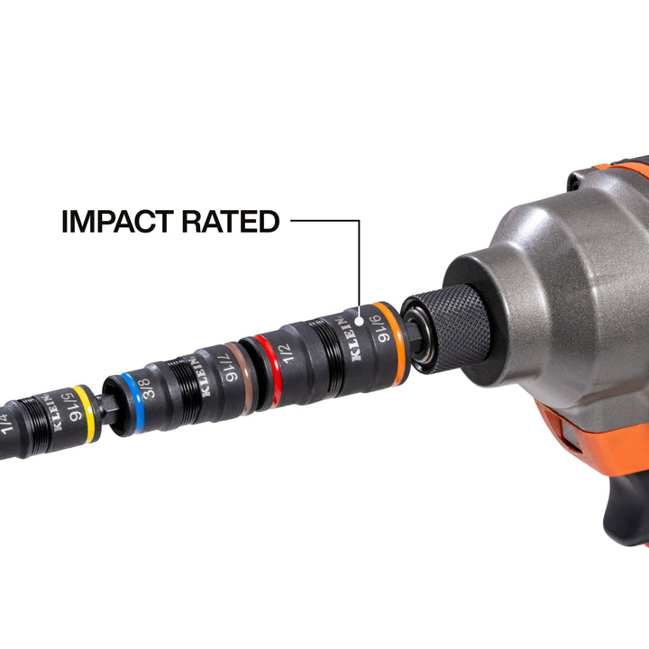 Klein Tools 32933KIT Impact-Rated Flip Socket Set, SAE and Metric