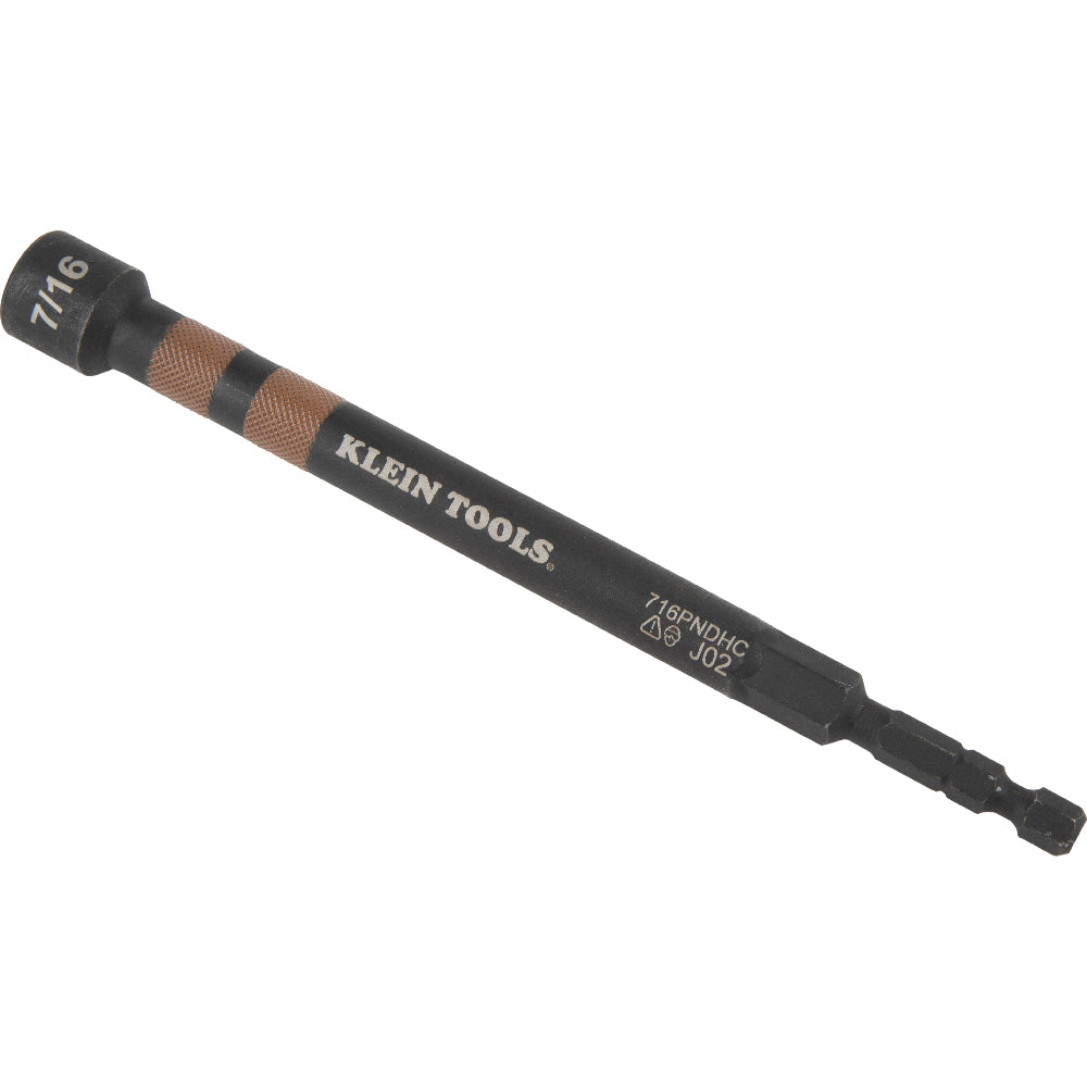 Klein Tools 716PNDHC Hollow Magnetic Color-Coded Power Nut Driver, 7/16"
