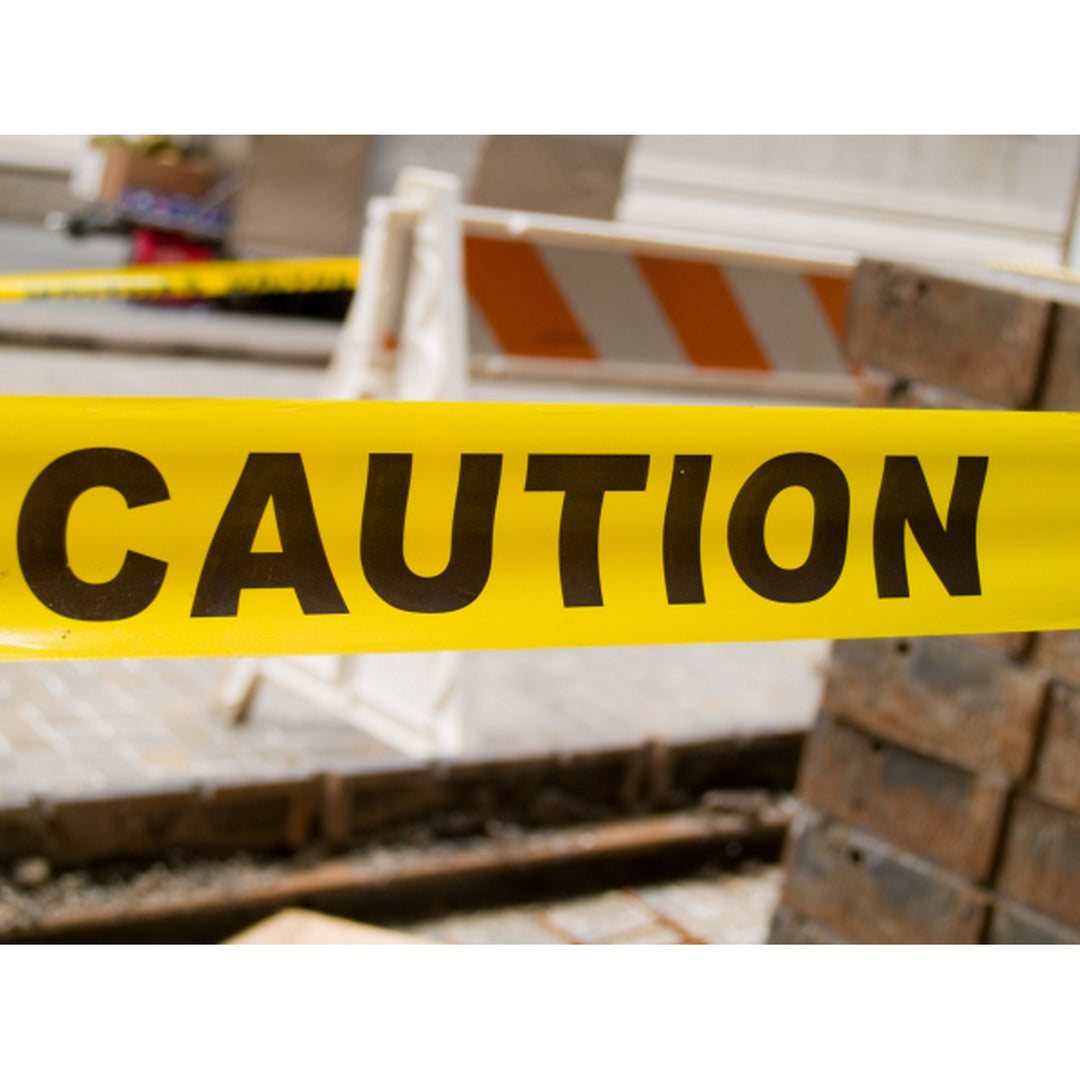 Johnson 3332 Standard Yellow "Caution" Tape - 3" x 1000'