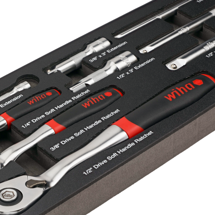 Wiha Tools 33388 SoftFinish Ratchet Tray Set, 9 Pc.