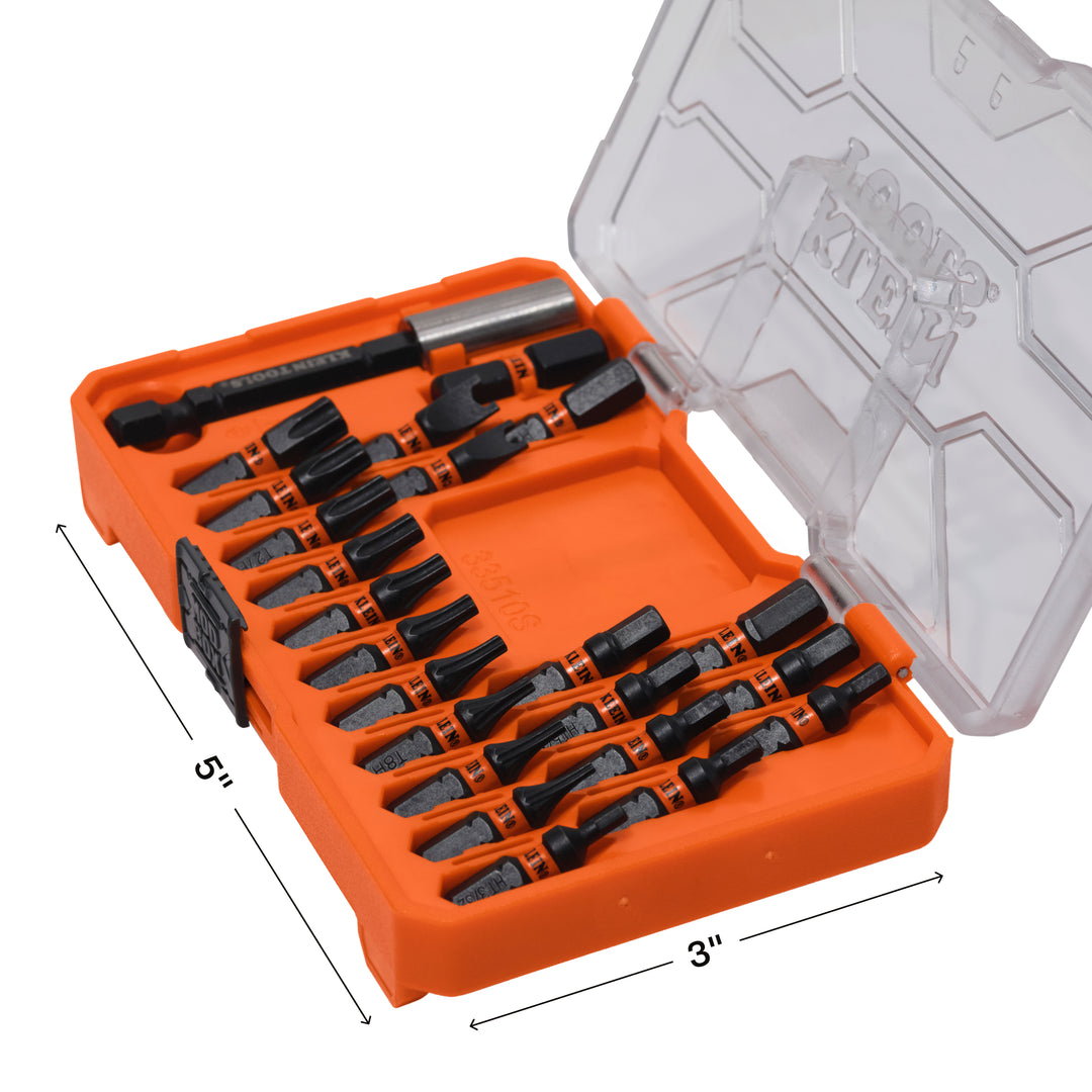 Klein Tools 33510S Slim ProFlex Impact-Rated Security Bit Set, 23 Pc.