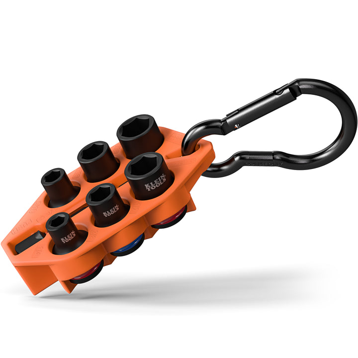 Klein Tools 33808 Grab-And-Go Impact Socket Set, SAE, 7 Pc.