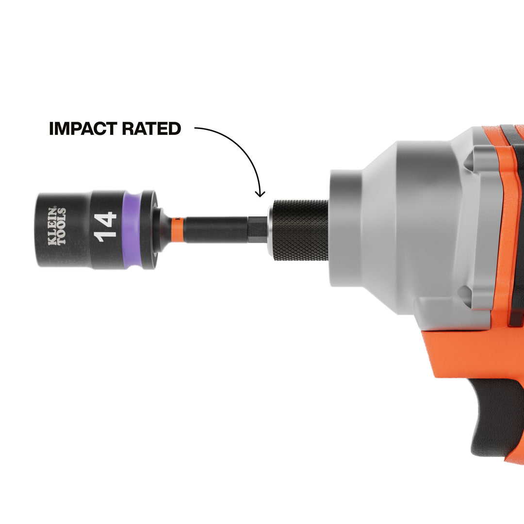Klein Tools 33809M Grab-And-Go Impact Socket Set, Metric, 10 Pc.