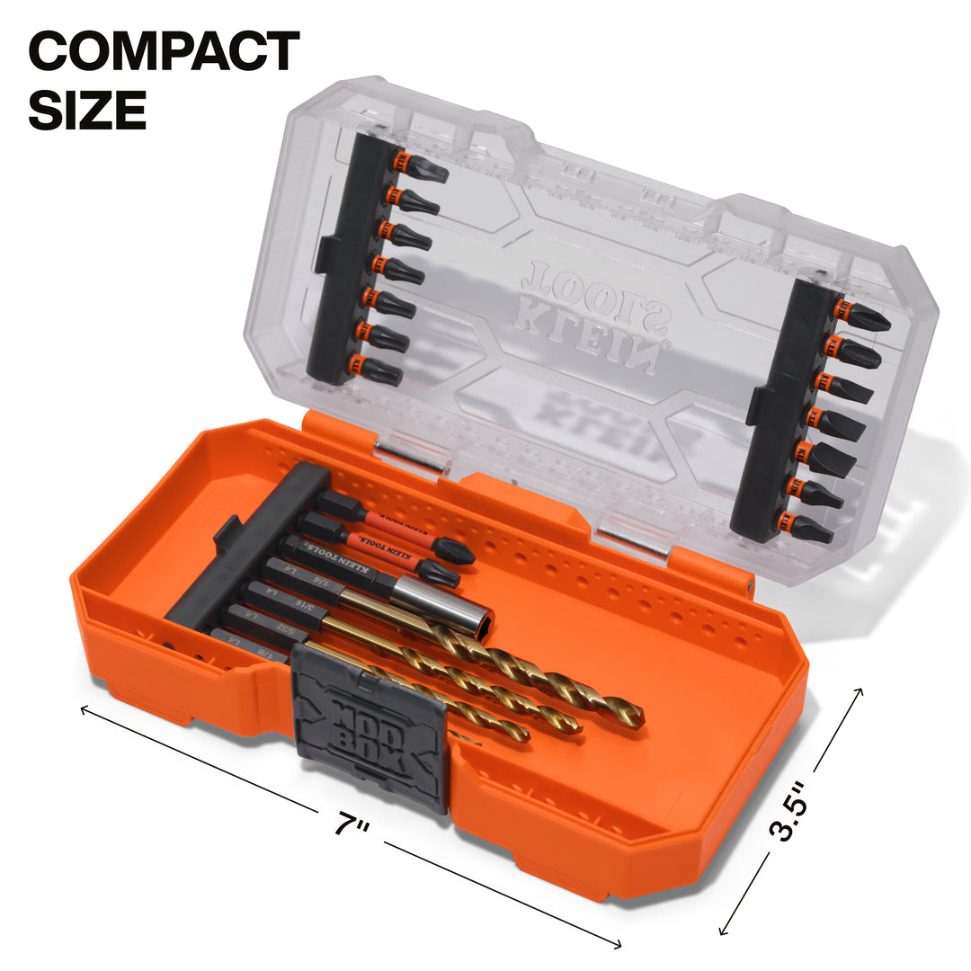 Klein Tools 33811B Drill and Driver Bit Set, 21 Pc.