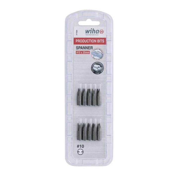 Wiha Tools 71920 Spanner Insert Bit, #10 x 25 mm, 10 Pk.