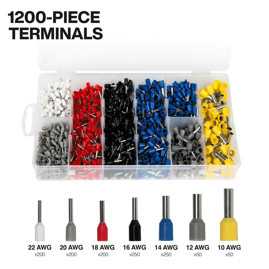 Klein Tools 34060 Ratcheting Ferrule Square Crimper Set