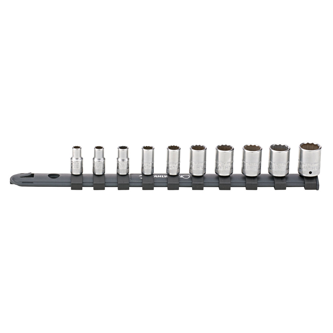 Stahlwille 96051010 Socket Spanner Set On Clip Rail 1/4 Inch, 10 Pcs