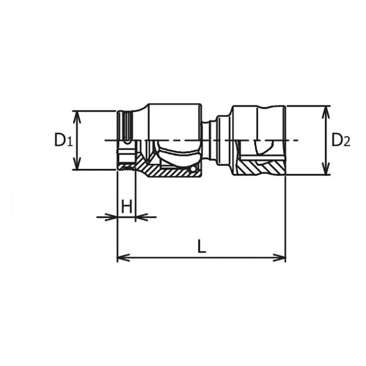 Ko-ken 3441MZ-17 3/8 Sq. Dr. Universal Z-Series Nut Grip Socket - 17mm