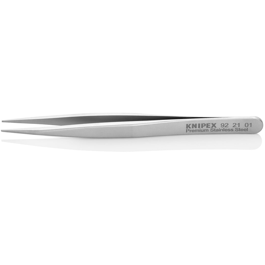 Knipex 92 21 01 4 3/4" Premium Stainless Steel Gripping Tweezers-Pointed Tips