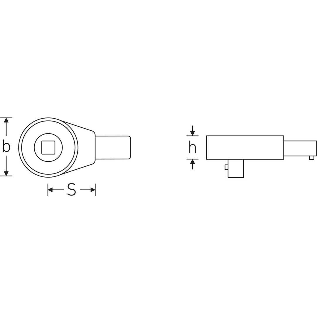Stahlwille 58250100 735/100 3/4" Square Drive insert tool, 22x28 mm