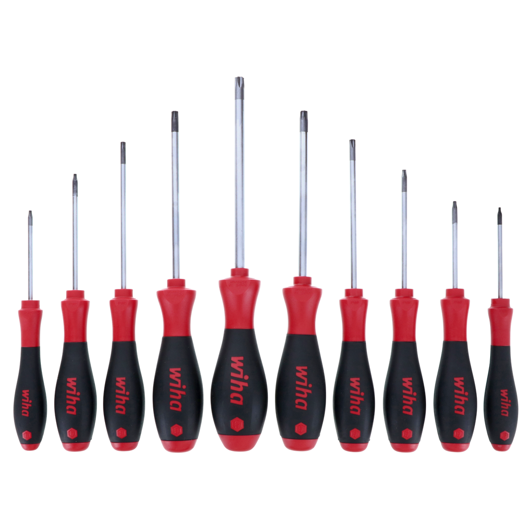 Wiha Tools 36259 SoftFinish Security TORX® 10 Piece Set T7s-T40s