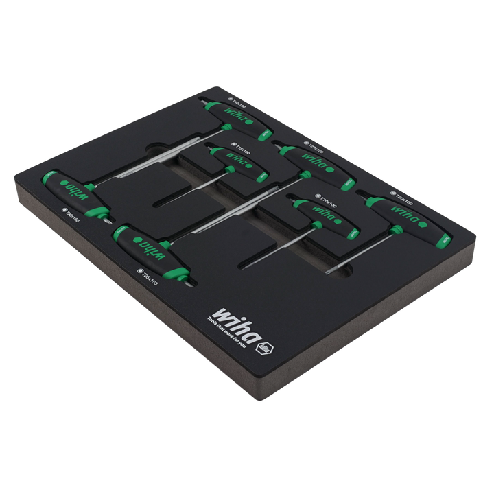 Wiha Tools 36489 Torx T-Handle Foam Tray Set, 7 Pc.