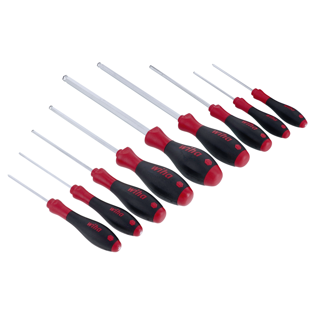 Wiha Tools 36790 MagicRing Ball End Screw Holding Hex Metric Screwdriver Set, 9 Pc.