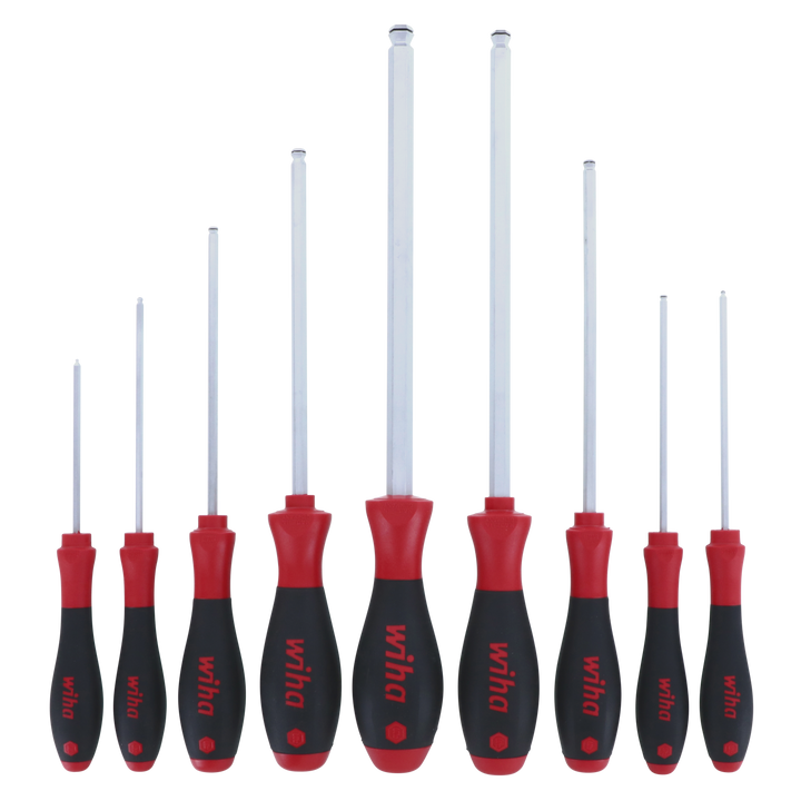 Wiha Tools 36790 MagicRing Ball End Screw Holding Hex Metric Screwdriver Set, 9 Pc.