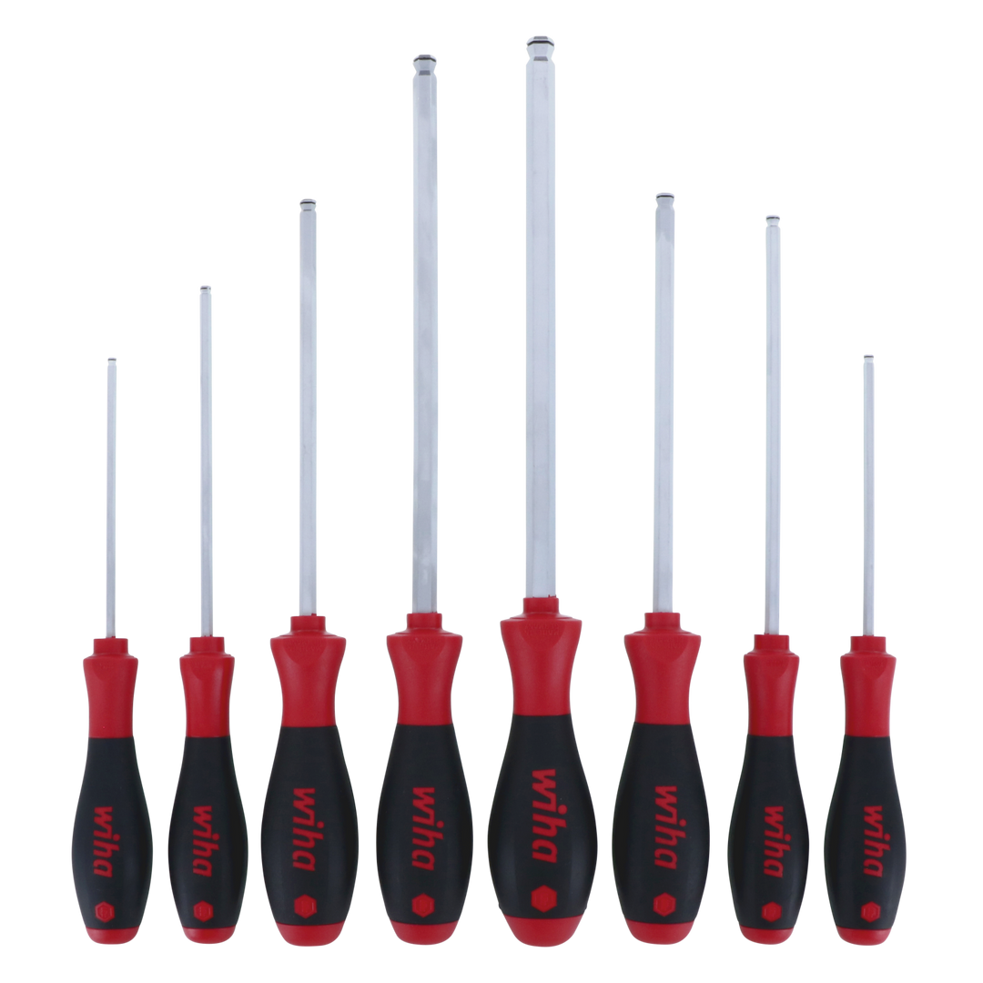 Wiha Tools 36793 MagicRing® Ball End Inch Screwdriver 8 Piece Set