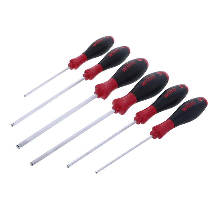 Wiha Tools 36796 MagicRing Ball End Screw Holding Hex Inch Screwdriver Set, 6 Pc.
