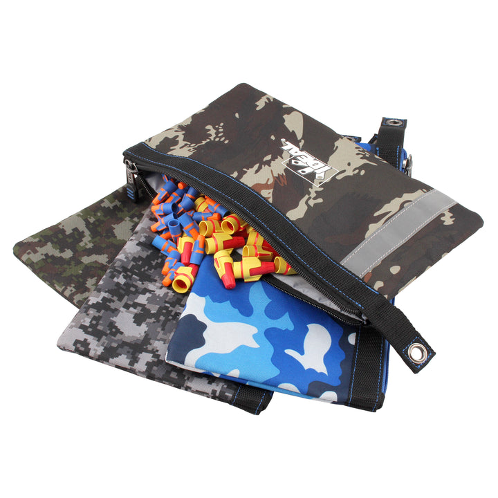 Ideal 37-060 Pro Series Camo Flat Zipper Pouches, 4-Pack