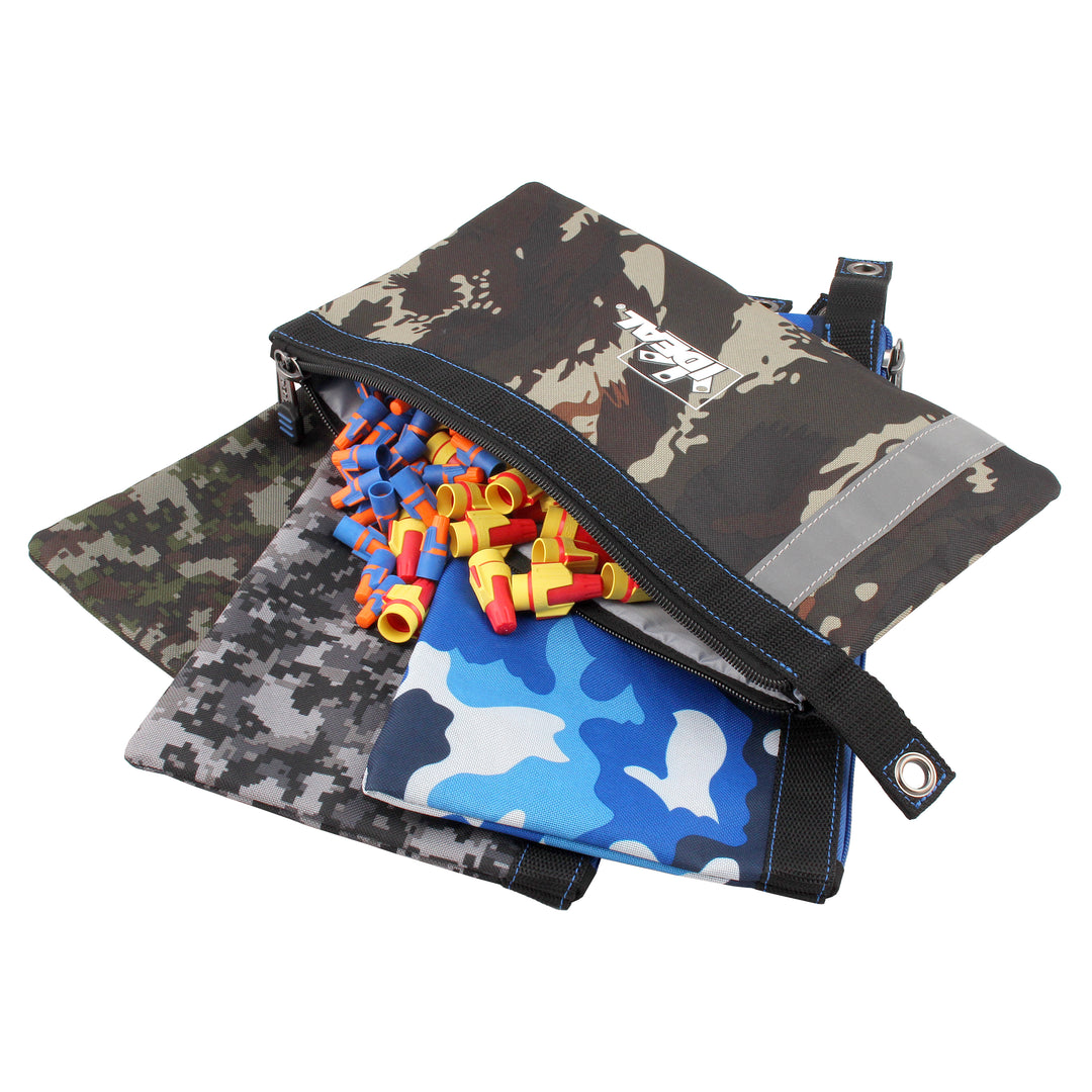 Ideal 37-060 Pro Series Camo Flat Zipper Pouches, 4-Pack