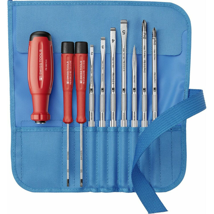 PB Swiss PB 38218.TU SwissGrip Evo inter.bl. set roll-up case, 10 Pieces