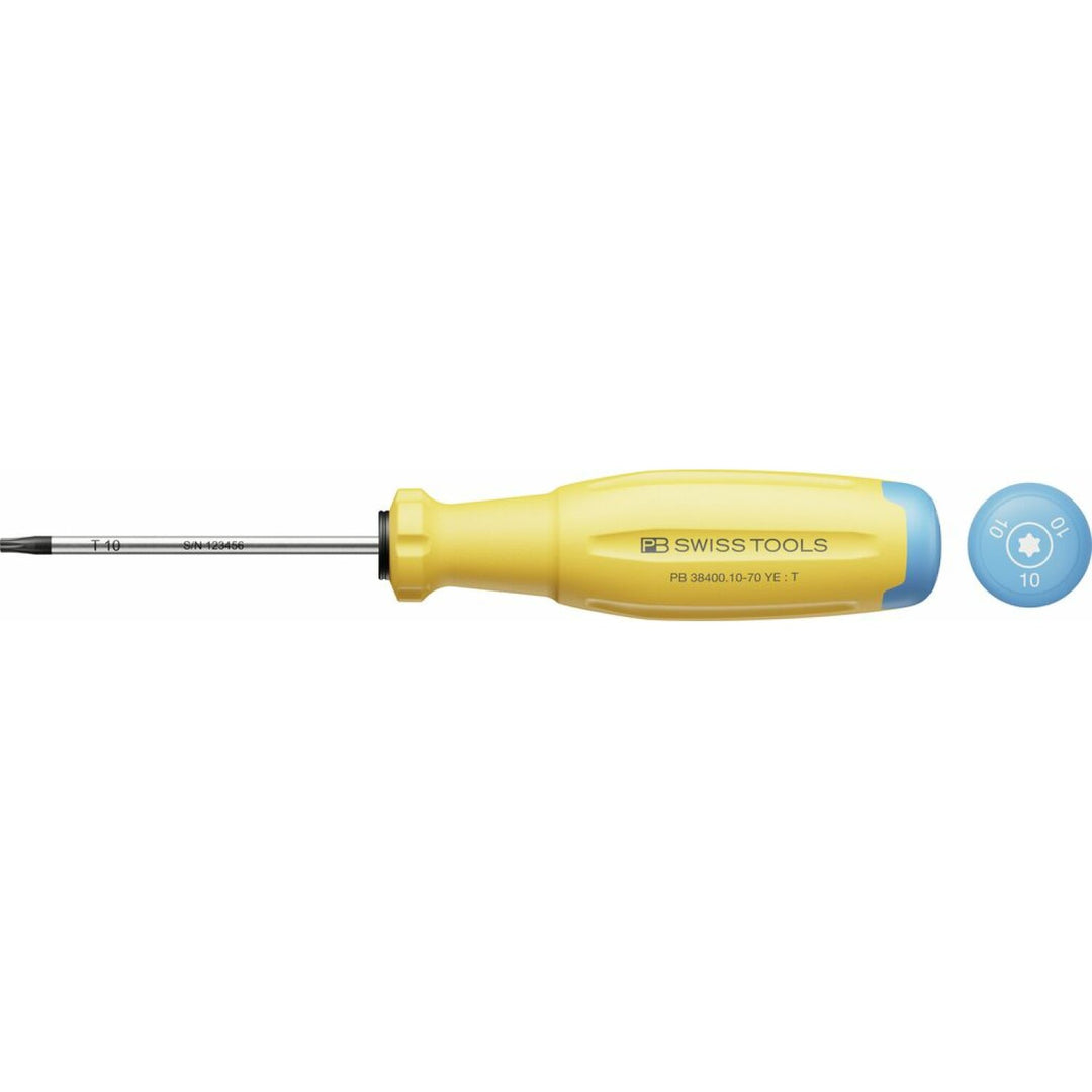 PB Swiss PB 38400.10-70 YE SwissGrip Evo Screwdriver for TX scr. T10