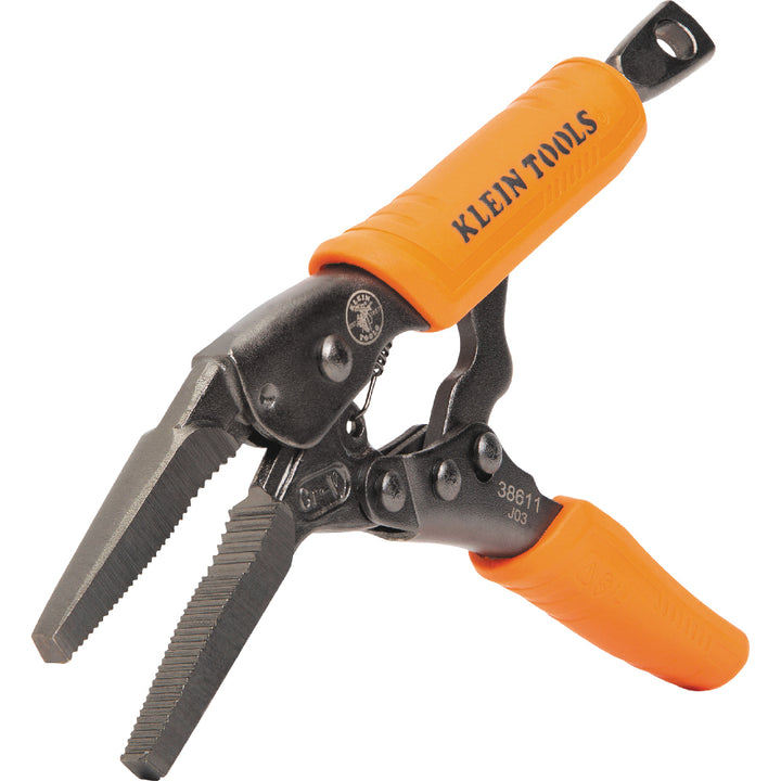 Klein Tools 38665 Locking Pliers, Long Nose 6", Curved Jaw 7" & 10", 3 Pc.