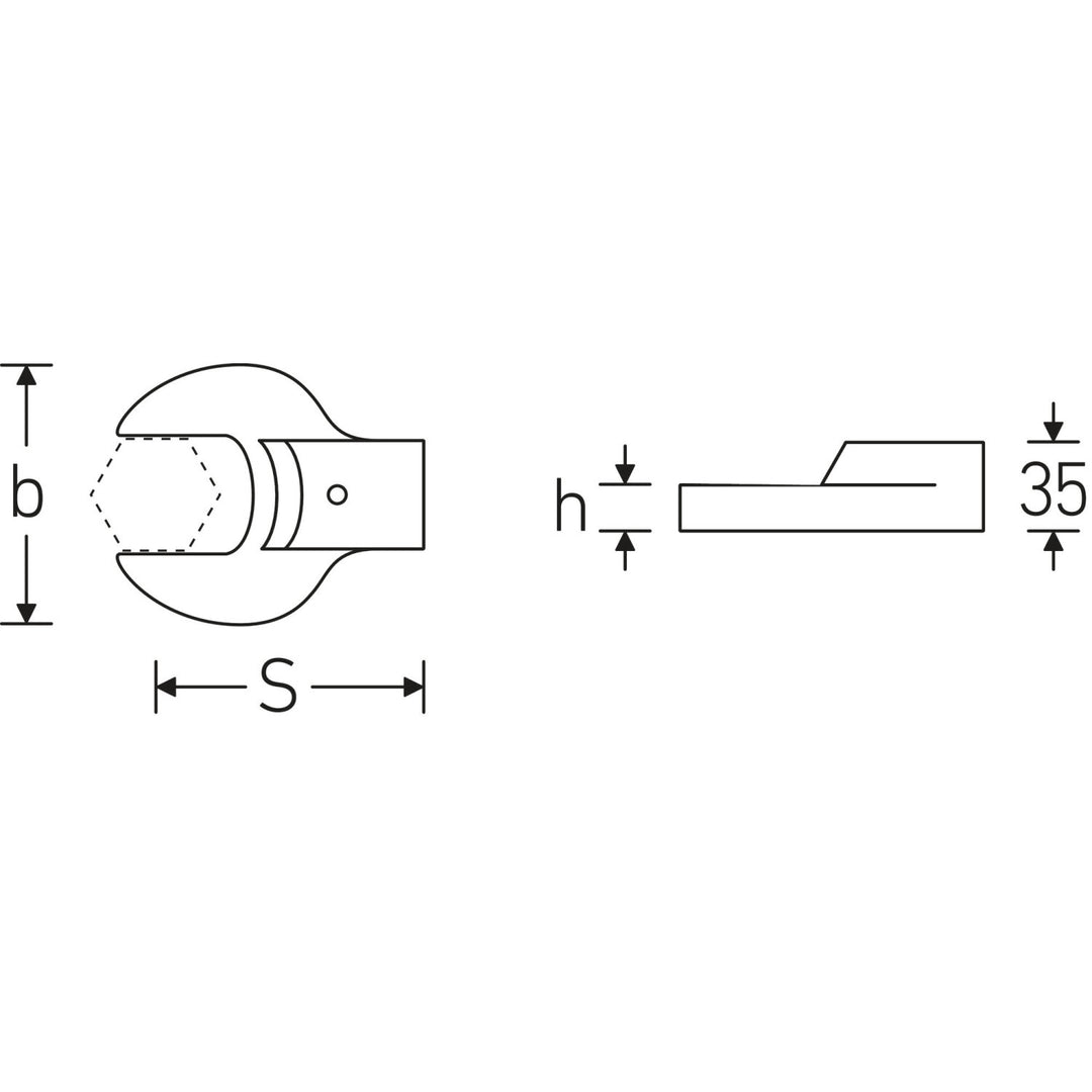 Stahlwille 58218036 Spanner 731/80 Open ended shell tool 36 mm
