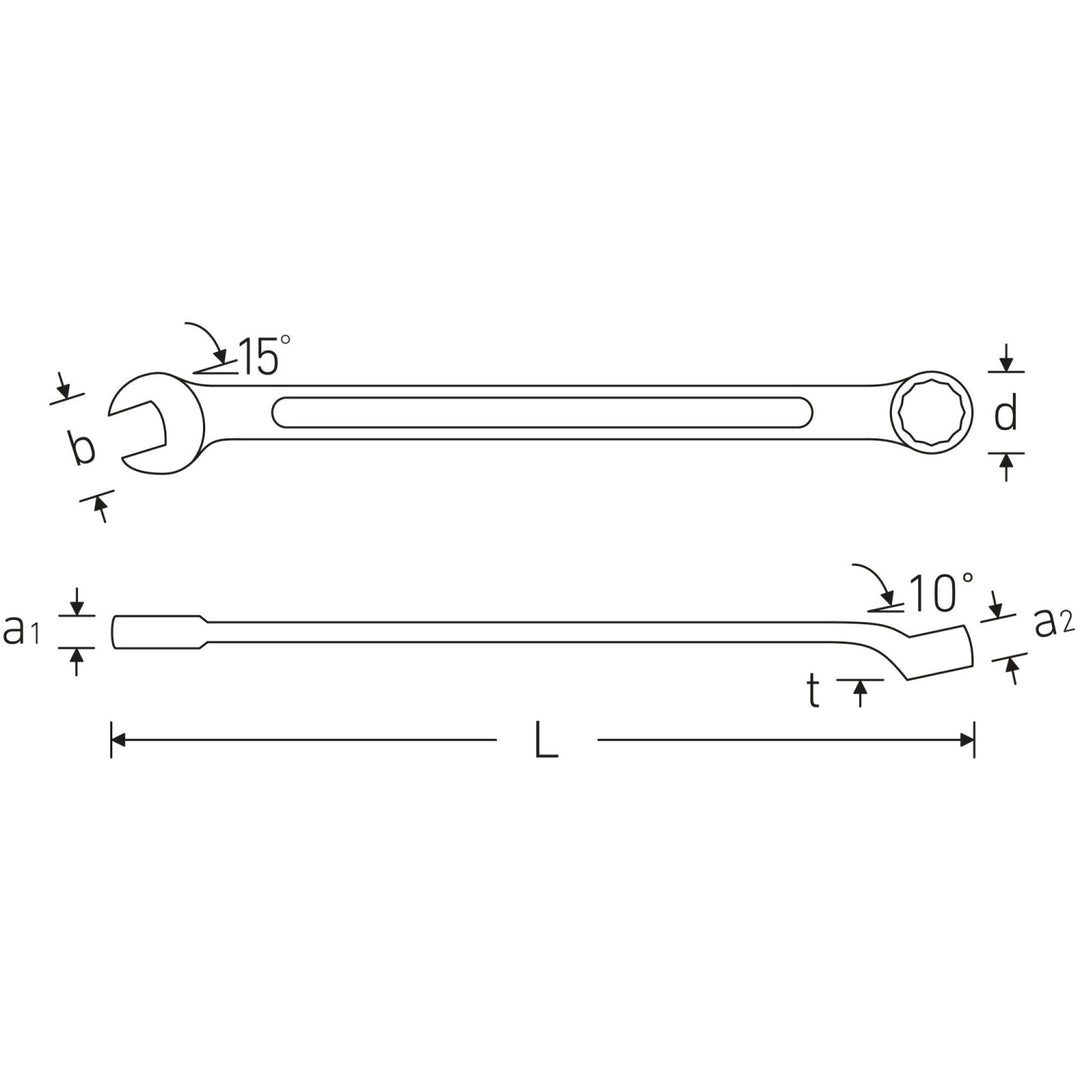 Stahlwille 40101111 14 Combination Spanner, long, 11 mm