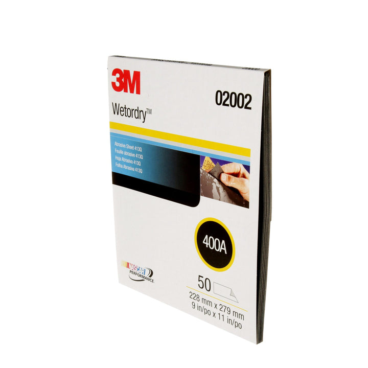 3M Wetordry Abrasive Sheet 413Q, 02002, 400, 9 in x 11 in, 50 sheets
per carton