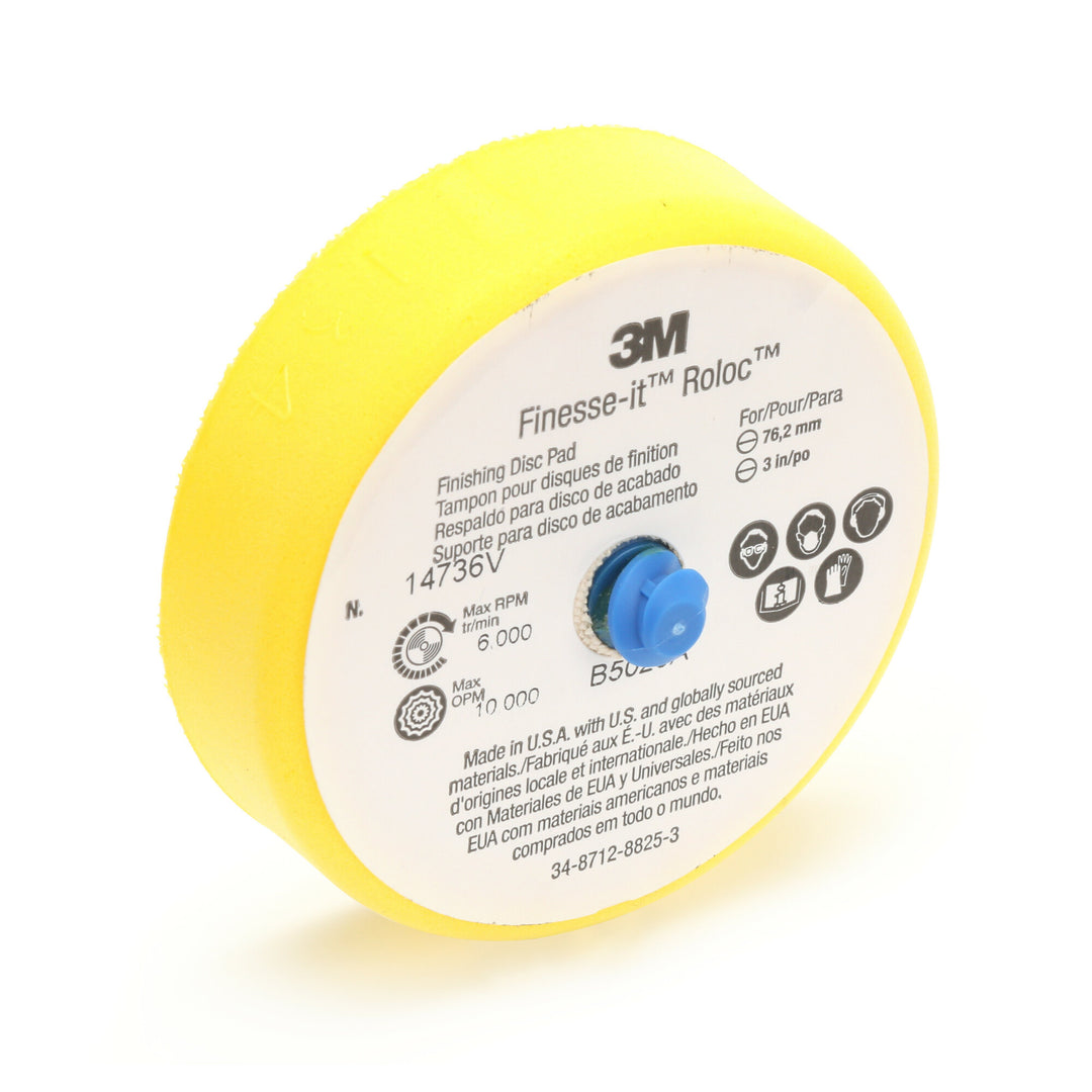 3M Finesse-it Roloc Finishing Disc Pad 14736U, 3 in Firm