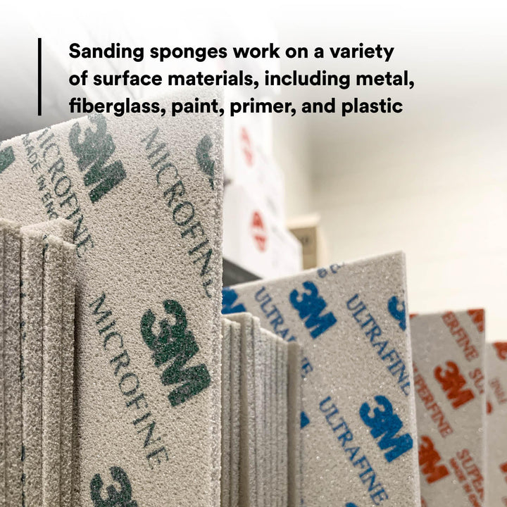 3M Softback Sanding Sponge 02604, 4 1/2 in x 5 1/2 in (115 mm x
140 mm), Fine