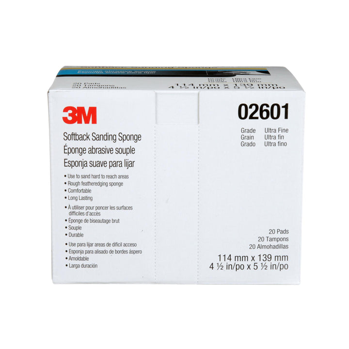 3M Softback Sanding Sponge 02601, 4-1/2 in x 5-1/2 in, (115mm x
140mm)