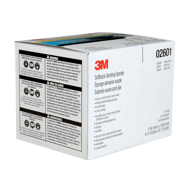 3M Softback Sanding Sponge 02601, 4-1/2 in x 5-1/2 in, (115mm x
140mm)