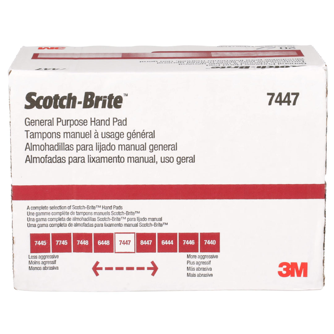 Scotch-Brite Hand Pad 7447, HP-HP, A/O Very Fine, Maroon, 6 in x 9 in,
20/Carton
