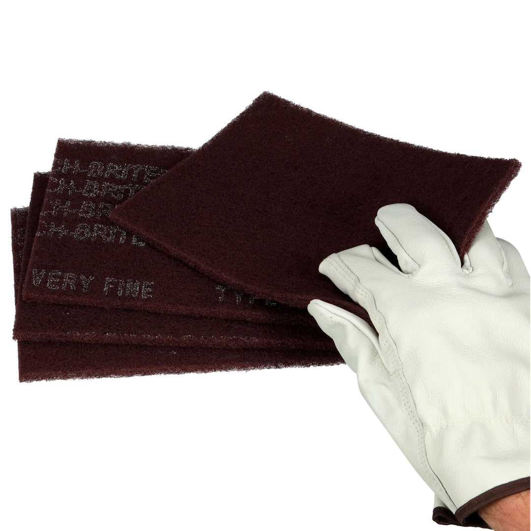 Scotch-Brite Hand Pad 7447, HP-HP, A/O Very Fine, Maroon, 6 in x 9 in,
20/Carton