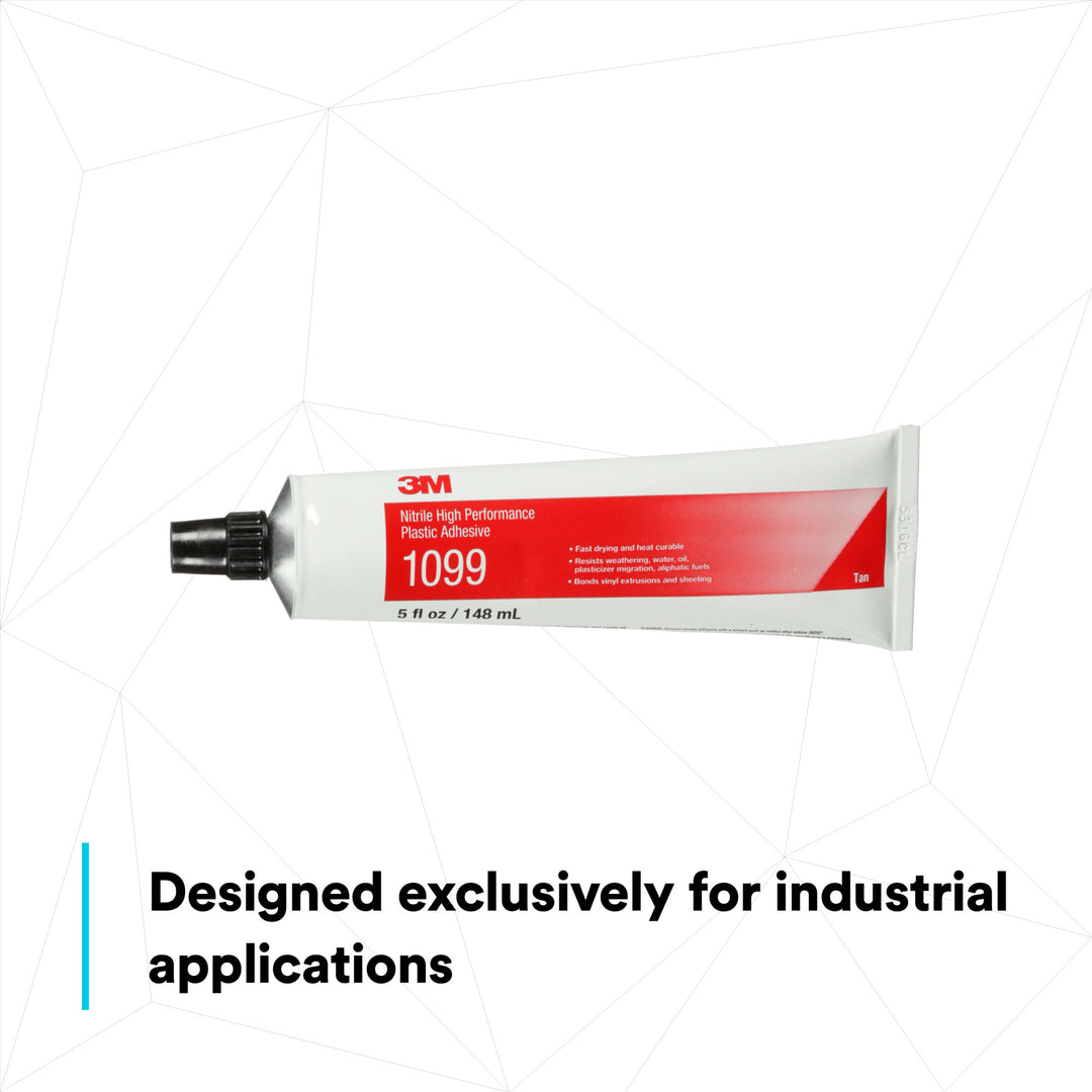 3M Nitrile High Performance Plastic Adhesive 1099, Tan, 5 Oz Tube
