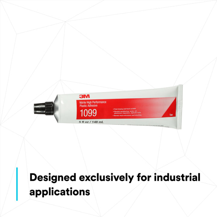 3M Nitrile High Performance Plastic Adhesive 1099, Tan, 5 Oz Tube
