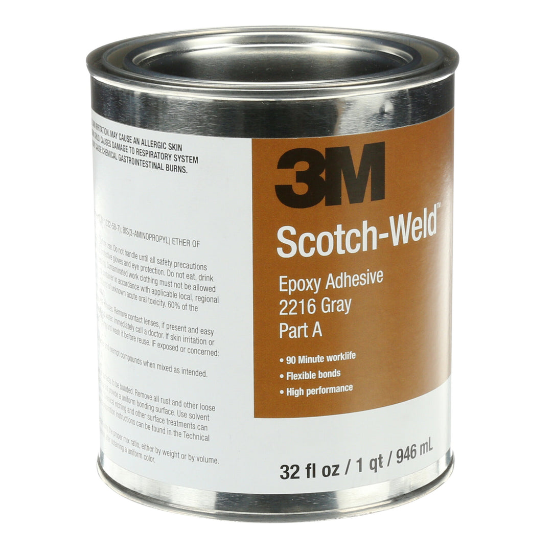 3M Scotch-Weld Epoxy Adhesive 2216, Gray, Part B/A, 1 Quart