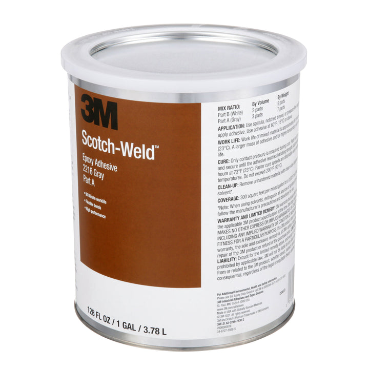 3M Scotch-Weld Epoxy Adhesive 2216, Gray, Part B/A, 1 Gallon