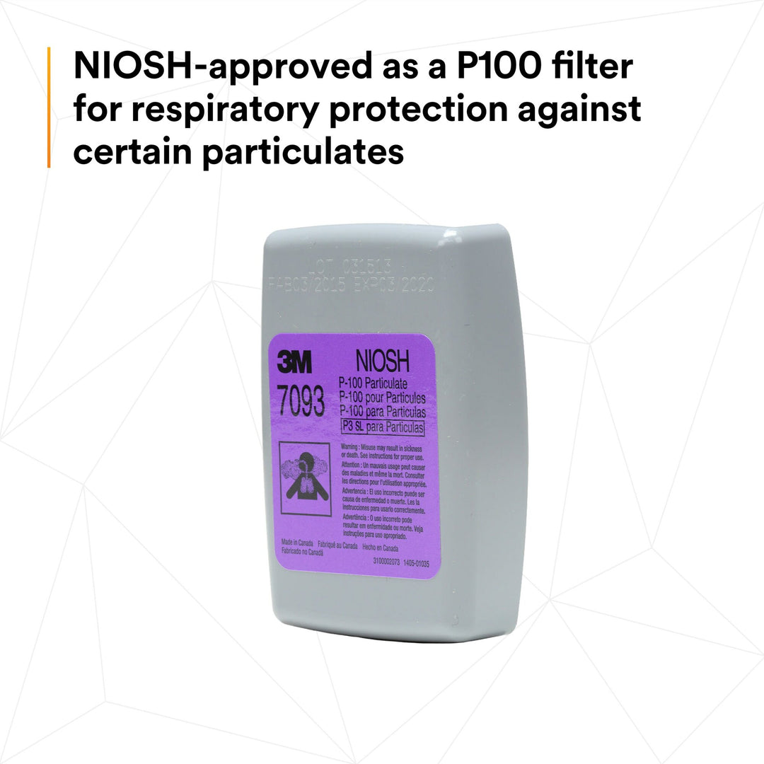 3M Particulate Filter 7093, P100 60 EA/Case