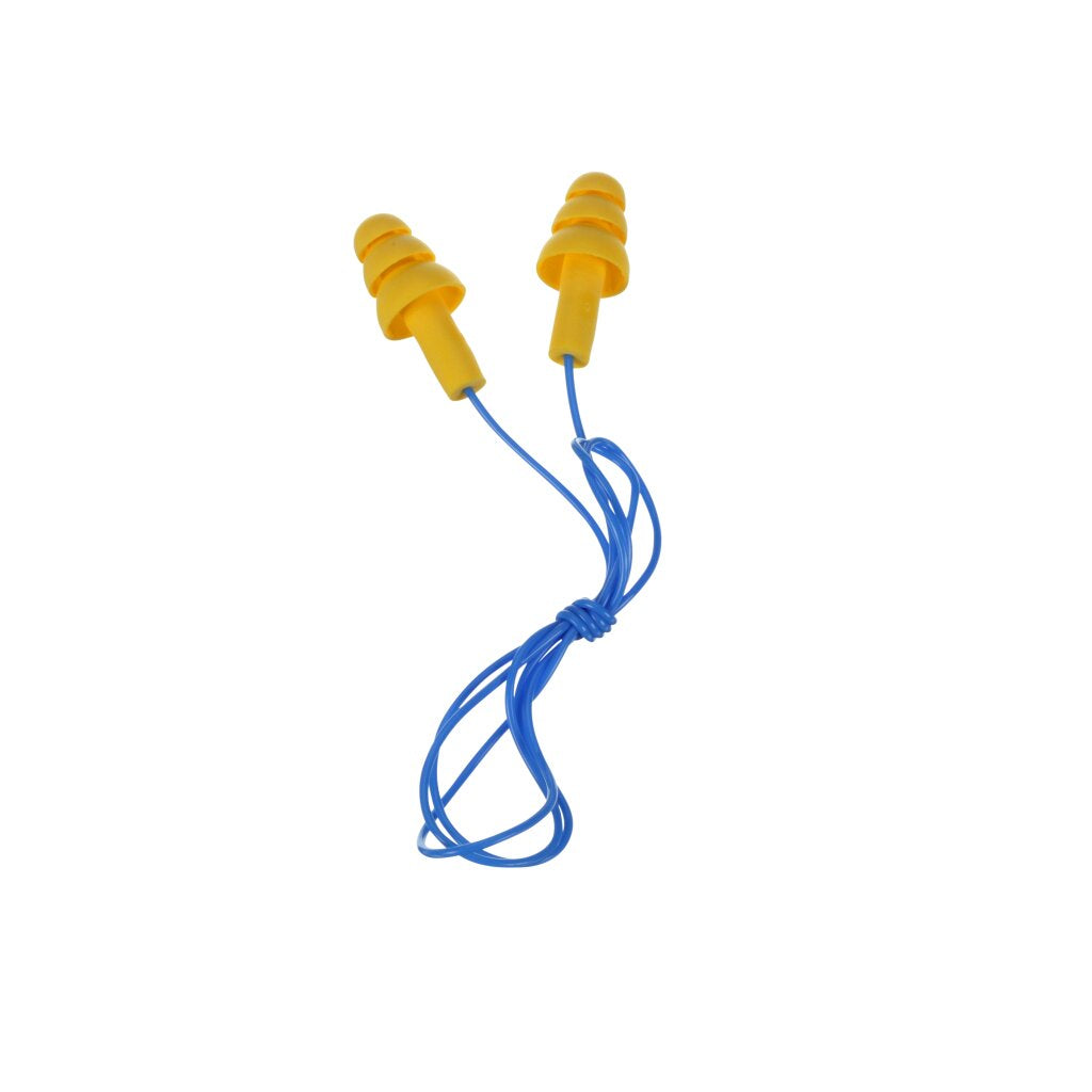 3M E-A-R UltraFit Earplugs 340-4004, Corded, Poly Bag, 100 Pairs