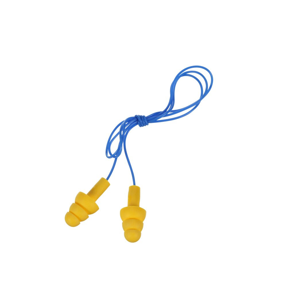 3M E-A-R UltraFit Earplugs 340-4004, Corded, Poly Bag, 100 Pairs