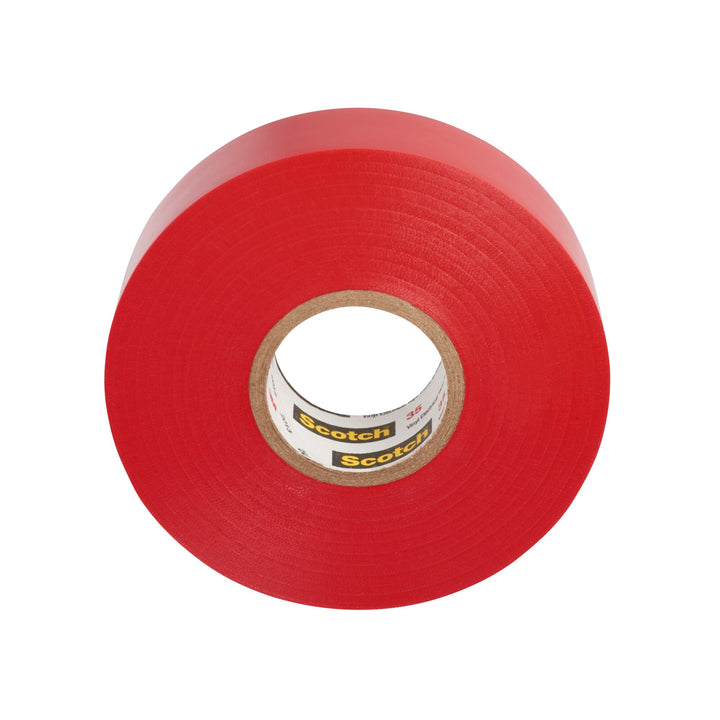Scotch® Vinyl Color Coding Electrical Tape 35, 3/4 in x 66 ft, Red