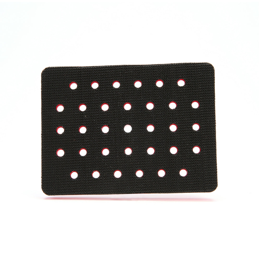 3M Hookit Clean Sanding Pad 20435, 3 in x 4 in x 1/2 in 33 Holes RedFoam