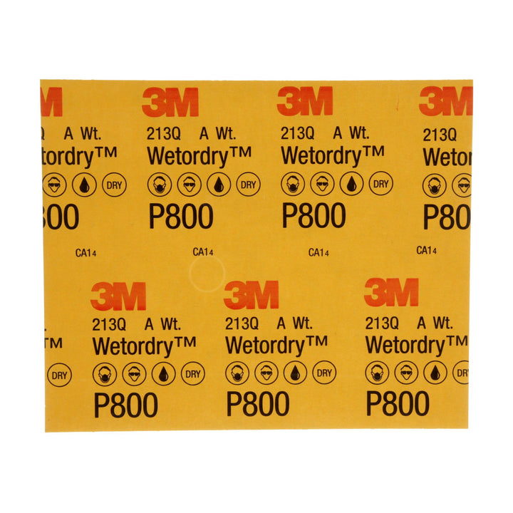 3M Wetordry Abrasive Sheet 213Q, 02035, P800, 9 in x 11 in, 50 sheets
per carton
