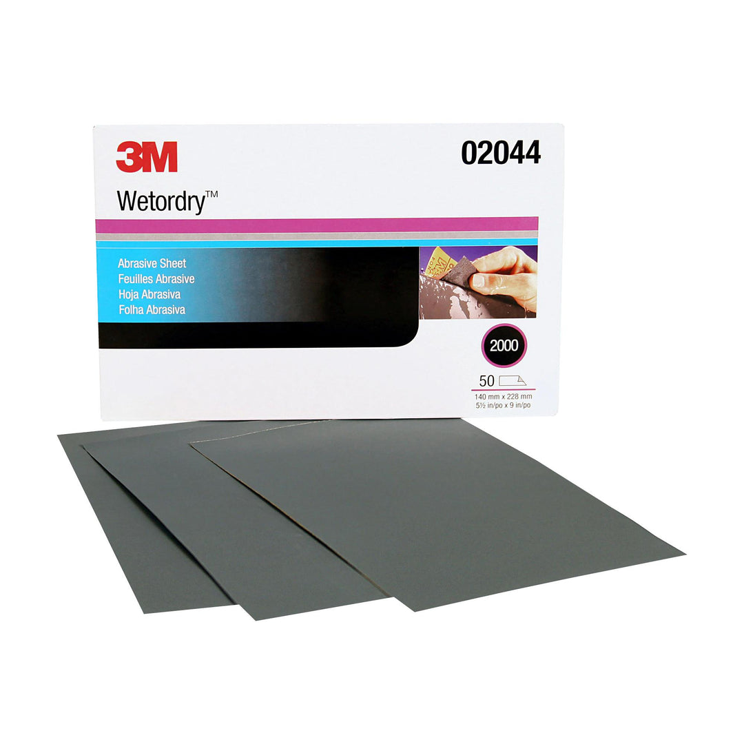 3M Wetordry Abrasive Sheet 401Q, 02044, 2000, 5 1/2 in x 9 in