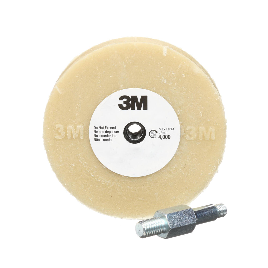 3M Stripe Off Wheel, 07498, 4 in x 5/8 in, with Mandrel