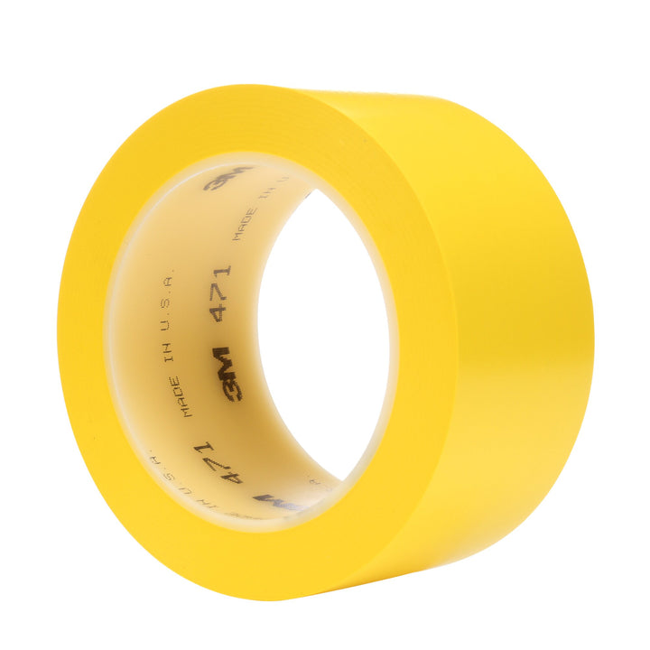 3M Vinyl Tape 471, Yellow, 2 in x 36 yd, 5.2 mil