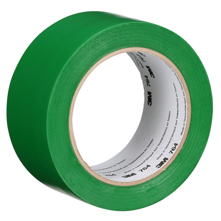3M General Purpose Vinyl Tape 764, Green, 2 in x 36 yd, 5 mil, 24 Roll/Case