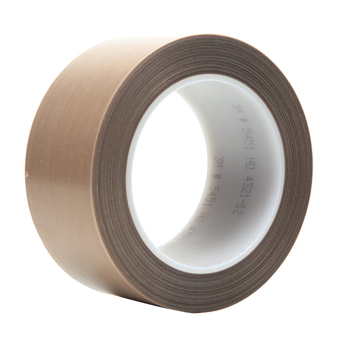 3M PTFE Glass Cloth Tape 5451, Brown, 2 in x 36 yd, 5.6 mil, 6 rollsper case